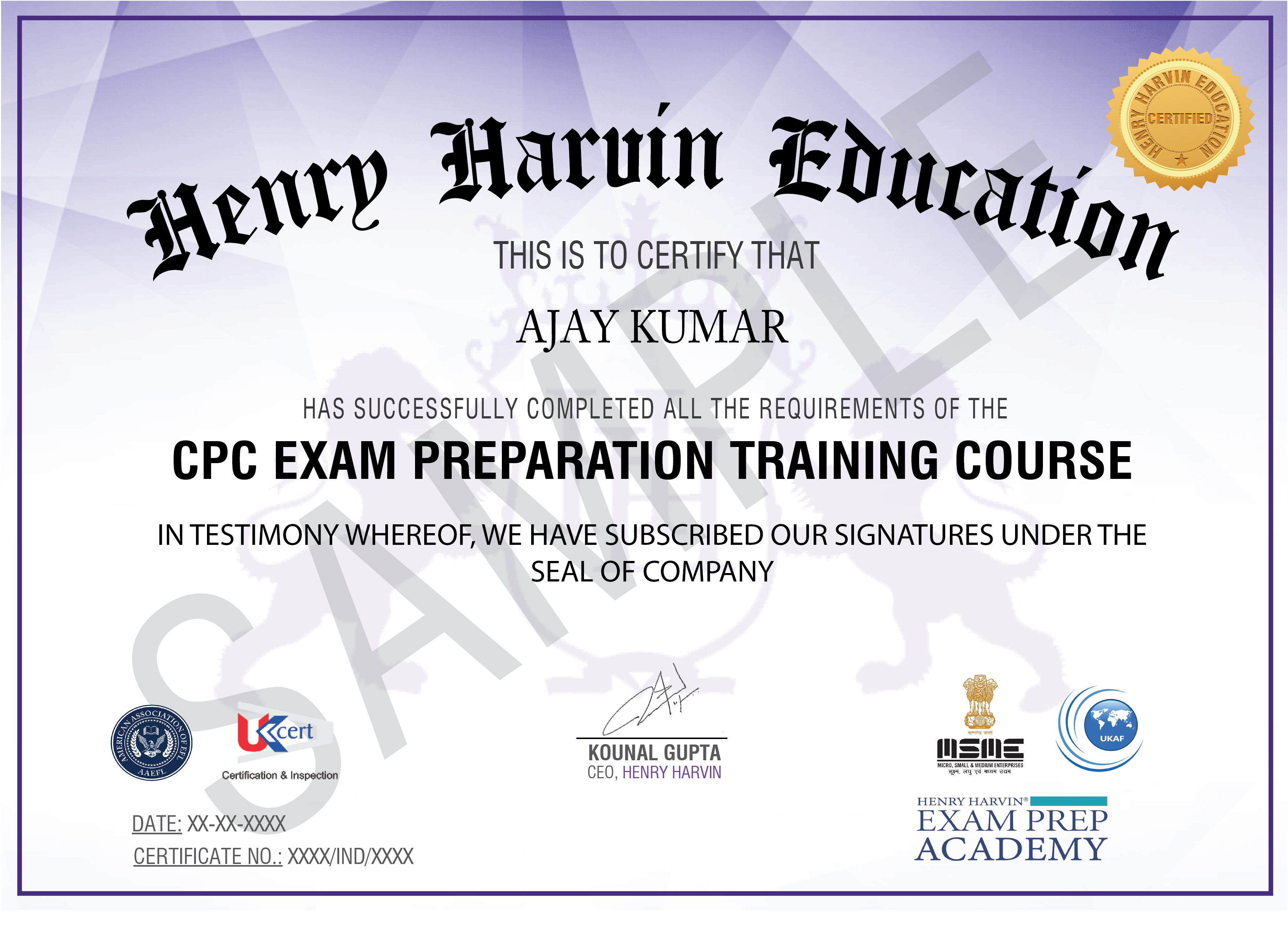 AAPC® Certified CPC® Exam Preparation Course in Kanpur